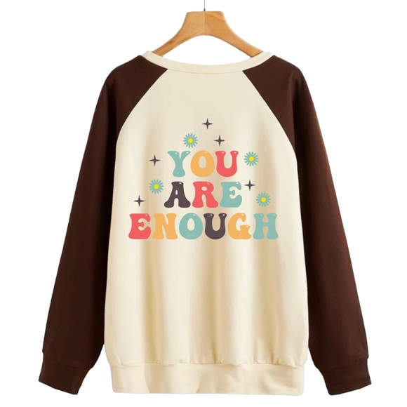 Normalize differences mental health raglan pullover sweatshirt oversized medium - Picture 4 of 10